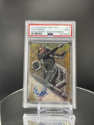 2018 Bowman High Tek Luis Robert RC Rookie AUTO PSA 10 Gold Rainbow SP