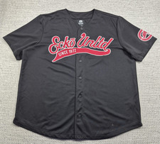 Ecko Unltd Jersey Mens 2XL Black Button Baseb...