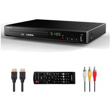 Versatile Blu-Ray Player with HDMI/AV - Surround Sound, Anti-Shock Support