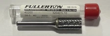 Fullerton 1/2" Carbide Burr SB-5 Double Cut Cylindrical End Cut USA Made 40200