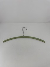 Vtg Contoured Wooden Hanger Deep Curve Display Vintage Clothing Hanger Green