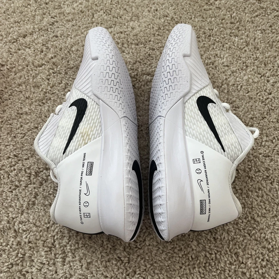 Mens Size 8-Nike Zoom Vapor Pro 2 HC White Black Tennis Shoes DR6191-101 - Image 2 of 4