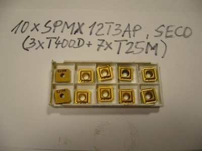 10 x SPMX  12T3 AP-75 T25M ,(3xTD400D + 7xT25M)  Vollbohrerpl.  , Seco ,