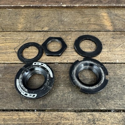 GT Racing Hub BMX Bottom Bracket Set Steel Black PARTS PITTED Old