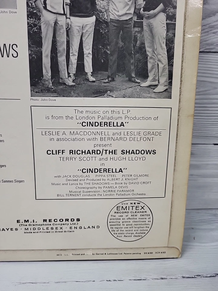 Cliff Richard & The Shadows  Cinderella LP Vinyl Record 1967. PP - Изображение 4 из 4