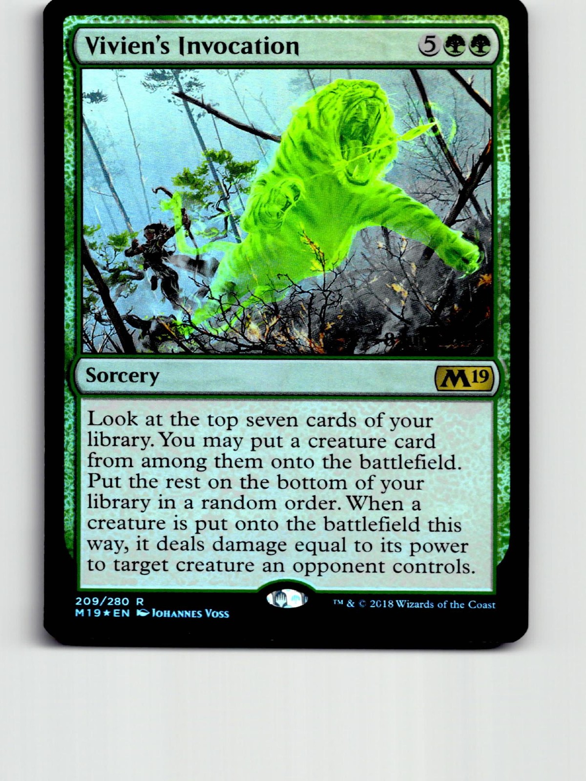 Vivien's Invocation 209 Rare Prerelease Cards Magic: The Gathering Foil LP
