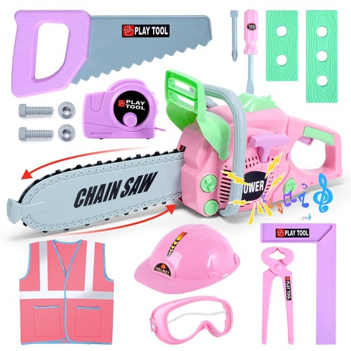 Toy Chainsaw for Kids, Family Day Games Pretend Play Series Kids Tool Set, Ou...