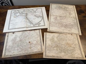 1830s Antique French Map Lot | Europe & Biblical Geography (5 Maps) NO RESERVE