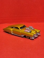 2000 Mattel Hot Wheels Evil Twin Metalflake Gold 1940s Cadillac Malaysia 