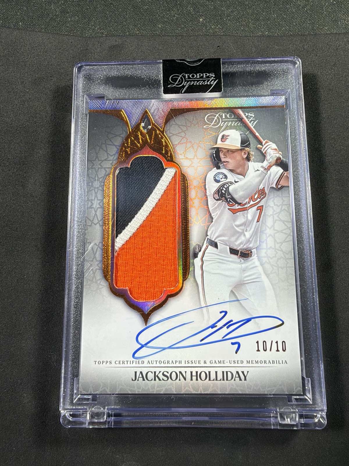 2025 Topps Dynasty Jackson Holliday Bronze Auto Patch /10 #DAPB-JH2 Orioles view 1