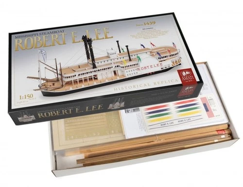 ROBERT LEE MISSISSIPPI STEAMBOAT - AMATI 1:150 WOOD MODEL