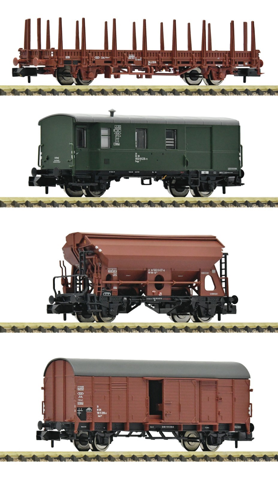 Fleischmann 6660044 Spur N DB Güterzug 4-teilig  Epoche 4 NEU + OVP