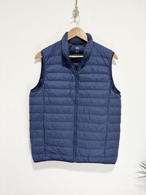 Uniqlo Ultra Light Down Gilet Size Small Unisex Navy Blue Bodywarmer Puffer