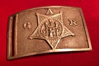 CIVIL WAR GAR VETERANS' MEMBERSHIP BELT BUCKLE - STAR DESIGN