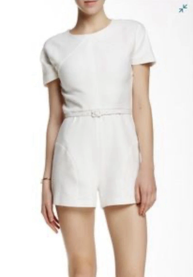 Rachel Zoe Delaney Mameluco Mono Talla 10 Blanco Fiesta Verano Copa Melbourne Foto 3 de 4