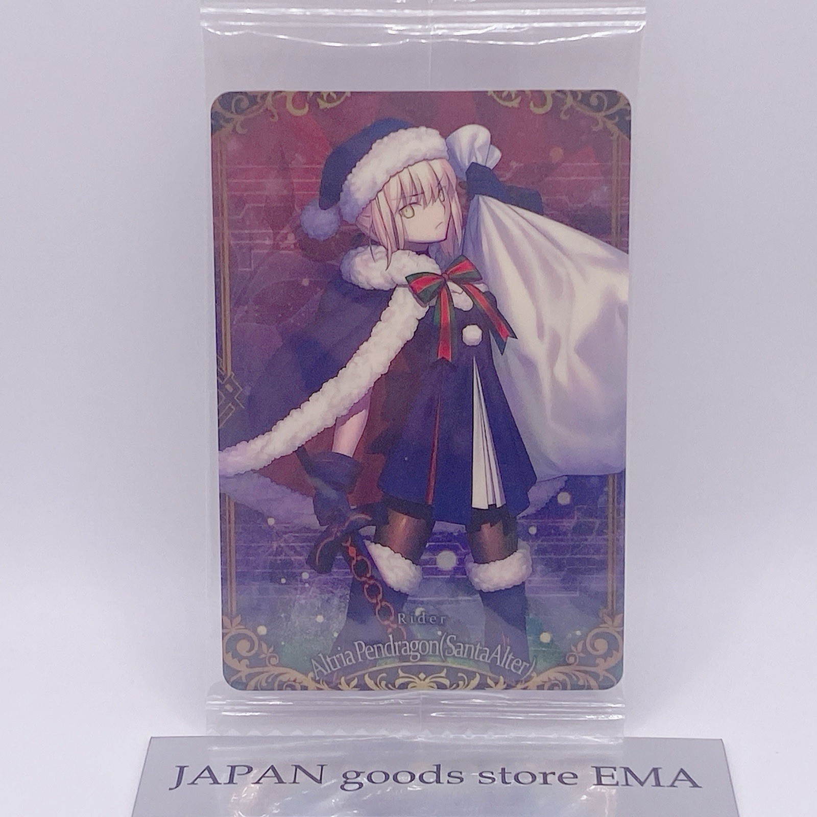 Tarjeta holográfica Fate Grand Order FGO Altria Pendragon (Santa A)R 16 Wafer Japón nueva