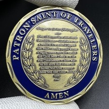 ST.CHRISTOPHER Patron Saint of Travelers Protection Token Bronze Challenge Coin