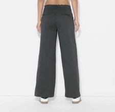 NWT Wild Fable Mid Rise Wide Leg Chino Pants Relaxed Fit Gray Size XL