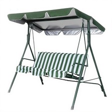 Patio Swing Canopy Top - 3 Seat Cover for Porch, Garden Green/64 44 5.9