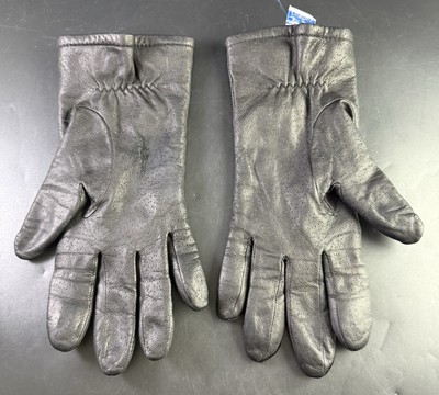Women s Dress Gloves Thinsulate Lined Black Leather Gloves  Size M  EUC Vb10