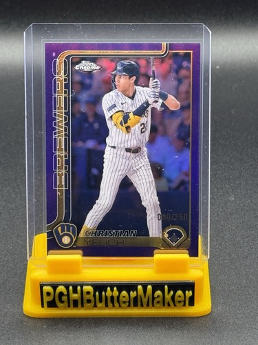 2025 Topps Chrome #89 Christian Yelich Purple Refractor /250