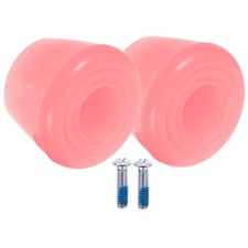1 Set Roller Skate Toe Stoppers Pink PU Material Durable Brake Stops