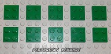 Lego 10 x Platte / Platten gr&uuml;n 2x2 #3022 NEUWARE