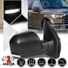 [Right]Passenger Side Power+Heated w/Clear Signal Foldable Mirror for 15-18 F150