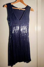 Robert Rodriguez Blue Sequin Mini Dress--Size Medium-Excellent Condition