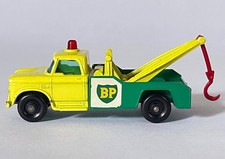 Vintage 1960s Lesney Matchbox #13 BP Dodge Wrecker Truck, Yellow/Green, Loose