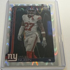 2025 Topps Chrome Tyler Nubin New York Giants Ray Wave Refractor 173