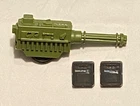 G.I. GI JOE gijoe RAM CYCLE SADDLEBAG x2 + CANNON weapons parts lot FREE SHIP