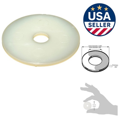 #ad Versatile 10 Pack Nylon Washers 0.250 x 1.250 Flat amp; Durable for All Projects $25.19