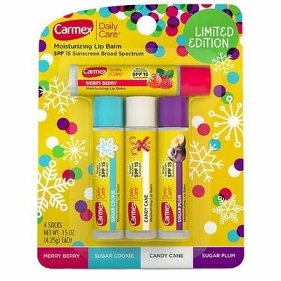 Carmex Daily Care Limited Edition Lip Balm Sticks 4PK