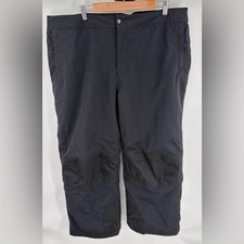 Lands  End squall women  s 1X black snow pants water proof insulated outdoor