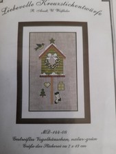 LKE Gestreiftes Vogelhäuschen Stickvorlage