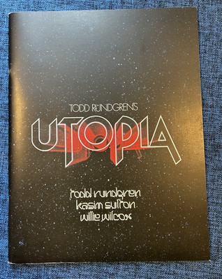 TODD RUNDGREN UTOPIA 2018 TOUR PROGRAM Reunion Tour RARE Excellent Condition