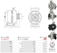 As-Pl Lichtmaschine Generator 110A FüR Ford Mondeo III Turnier BWY B5Y B4Y