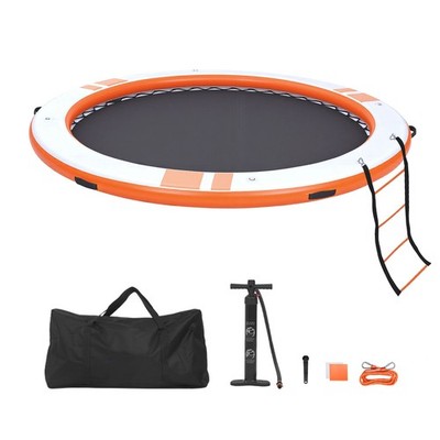 Uimoso Inflatable Floating Dock 10ft with Mesh Pool & Removable Ladder & Bag