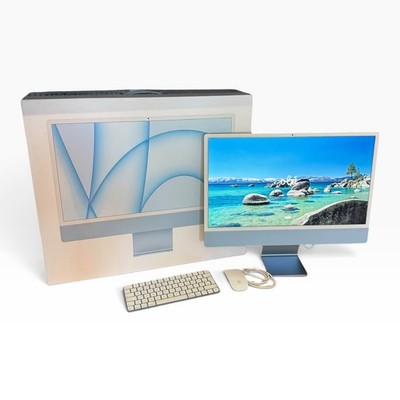 Apple iMac 24'' M1 8GB 256GB SSD Blau 4.5K 2021 Top Zustand OVP  MwSt