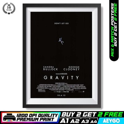 GRAVITY Film Kino Film Wandbild Größe Bild Poster Druck Kunstwerk