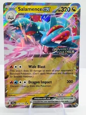 Pokemon TCG Salamence ex 114/159 2025 Journey Together Stamped Promo Card - NM
