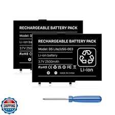 SHENMZ 2-Pack DS Lite Battery USG-003 2500mAh Replacement for NDSL DS Lite