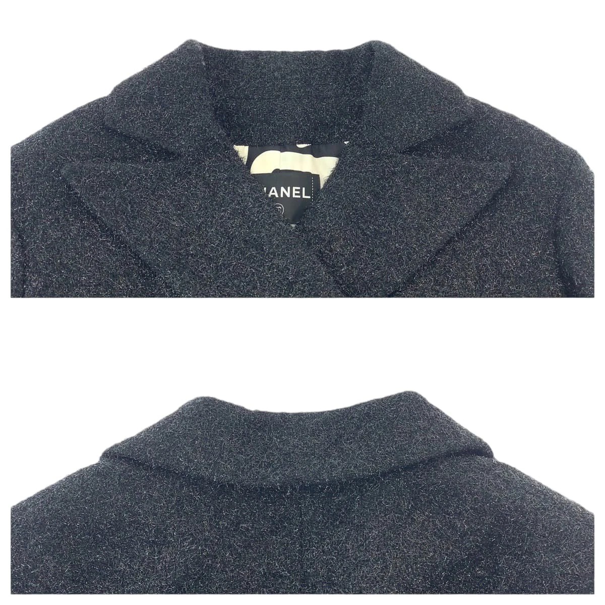 Giacca sartoriale CHANEL Glitter Feather COCO Mark P71194V48297 lunghezza corta