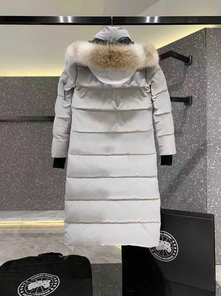 Chaqueta de plumón Canada Goose White Mystique parka 3035L para mujer Foto 2 de 4