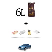 Hoffcar Servicekit 4 Filter Und 6L ÖL FüR VW Eos 3.2 V6 184KW Von 2006 Bis 200
