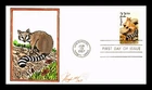 US COVER RINGTAIL WILDLIFE CAPEX FIRST DAY ISSUE PUGH HAND PAINTED