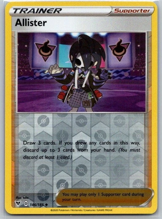 allister pokemon trainer card Set - 146/185 - Sun Moon Vivid Voltage Placeholder Image Provided Pokemon TCG - Allister Vivid