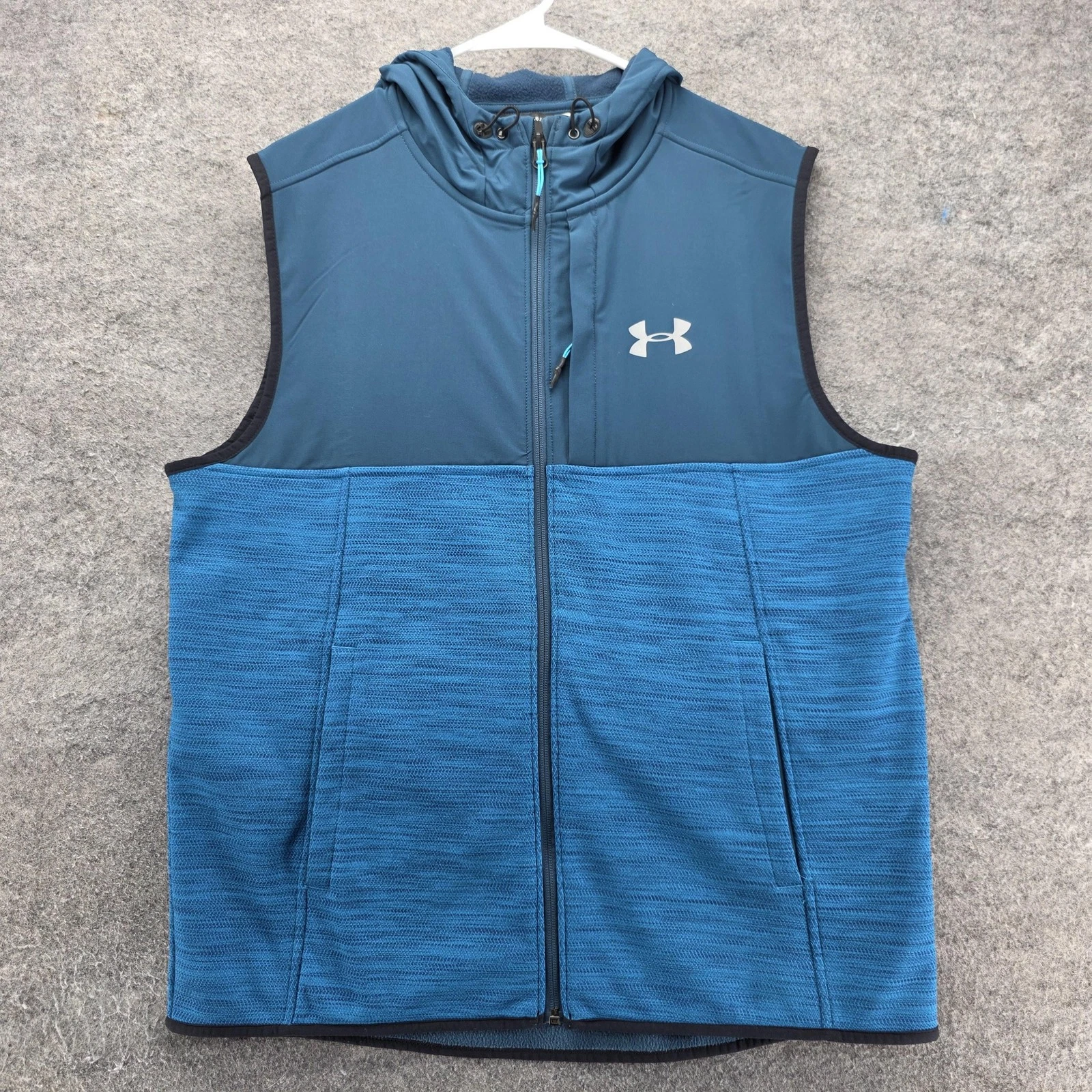 Under Armour Vest Mens L Blue Quilted Hooded Full Zip Lined Pockets Insulated
Opens in a new window