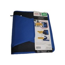 Five Star 1.5" Ring Zipper Binder with 3 Pocket Expanding File Red and Black